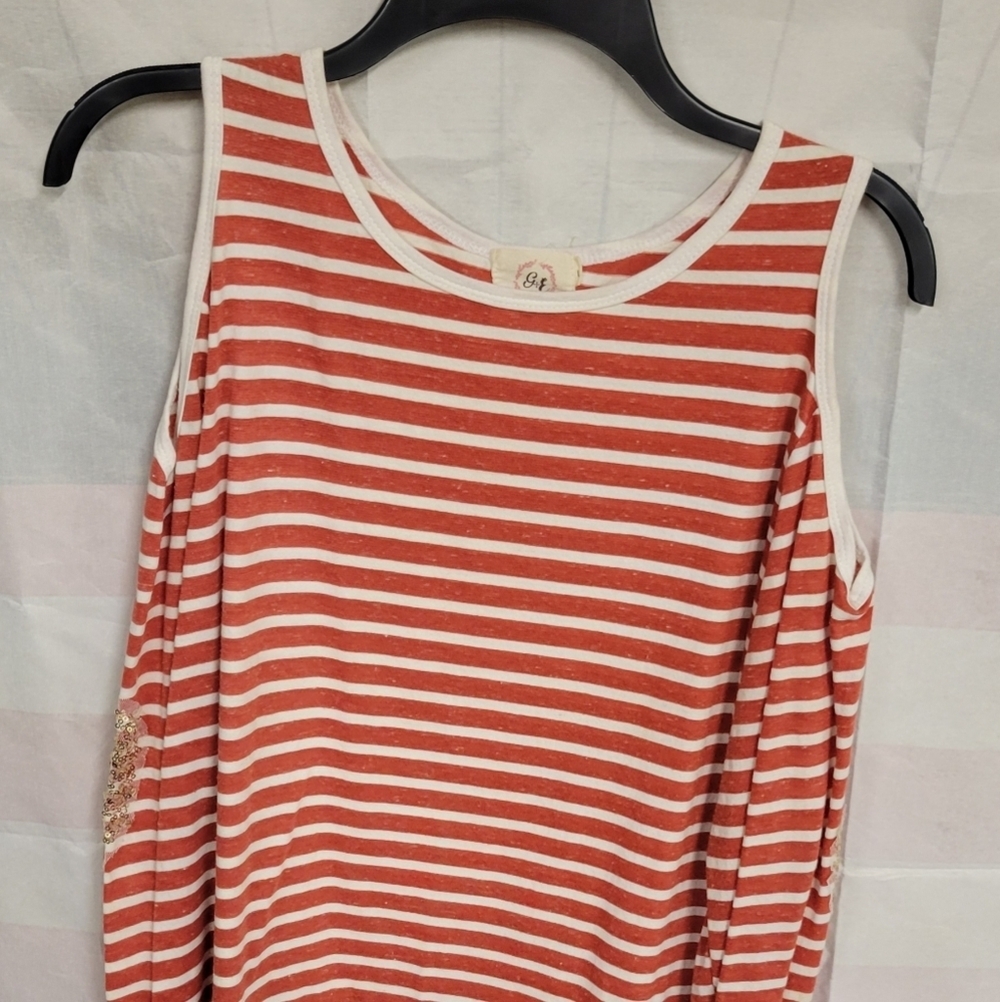 Grace & Emma Large Striped Shoulder Cut Out